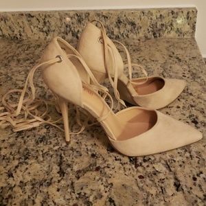 Justfab lace up heels